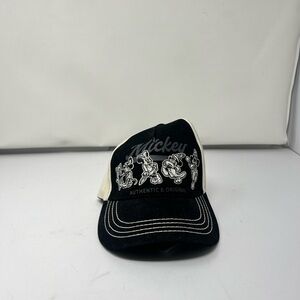 Black and white mickey and friends hat